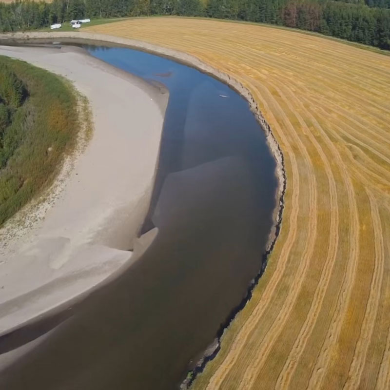 aerial photo of a river